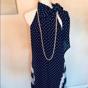 Anthropologie Ryu Halter Navy & ModCloth Dress L.